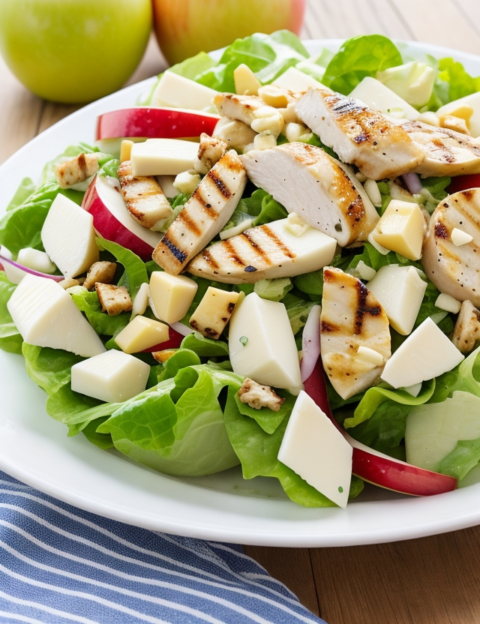 Apple, White Cheddar, and Grilled Chicken Salad Recipe