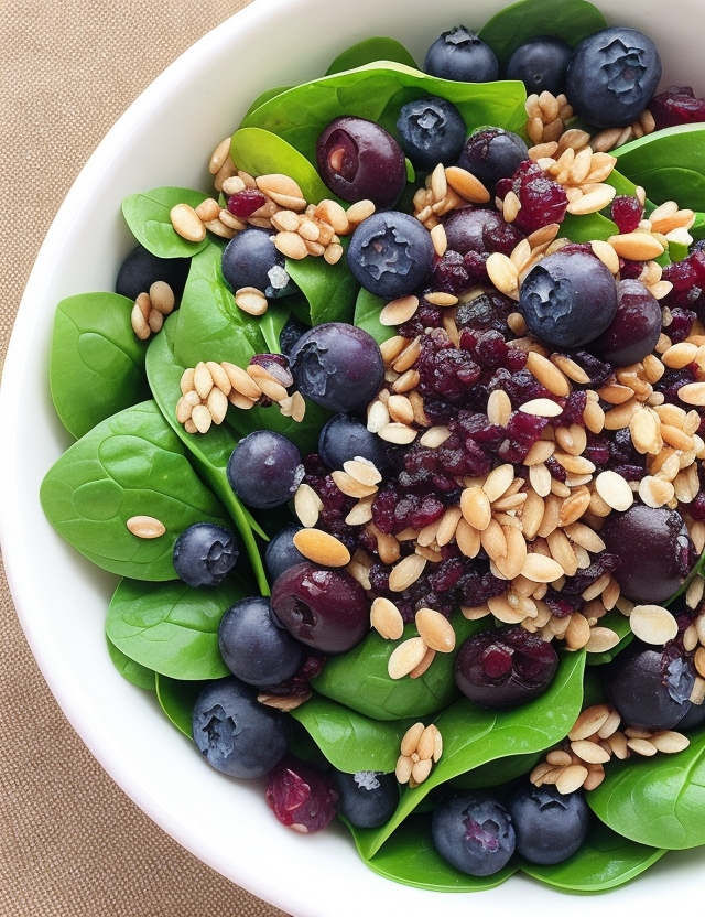 grains Spinach  Blueberry Superfoods dried cranberries Salad