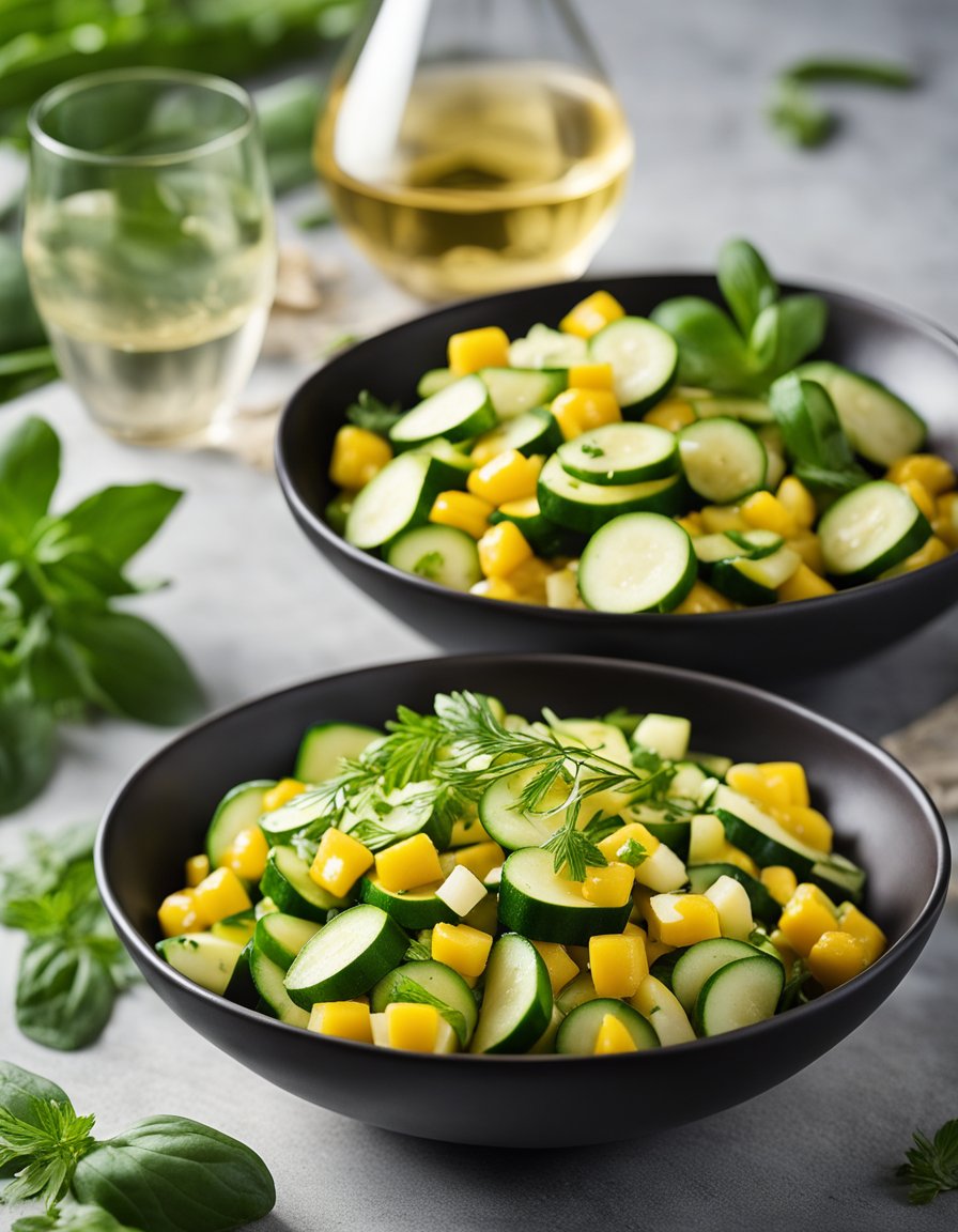  Sour Zucchini Corn Salad: 