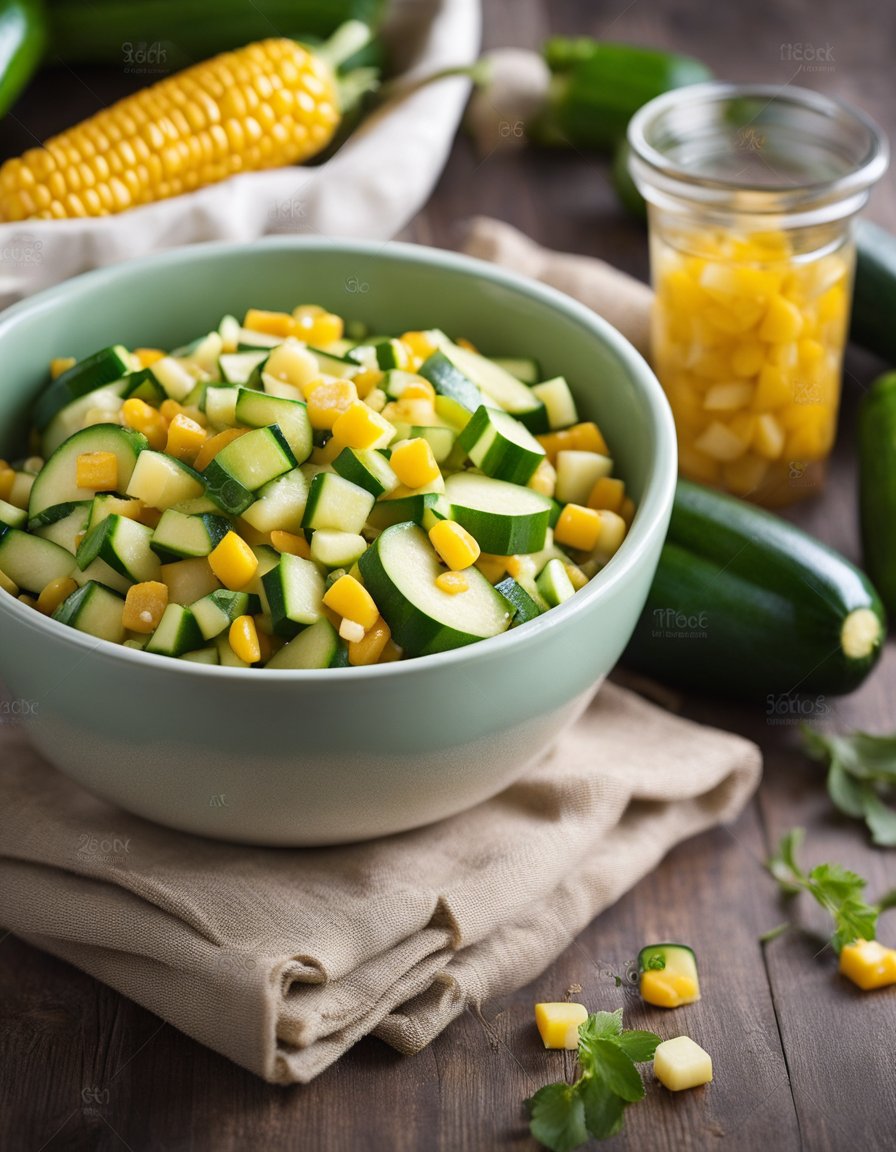 Zucchini Corn Salad: 
