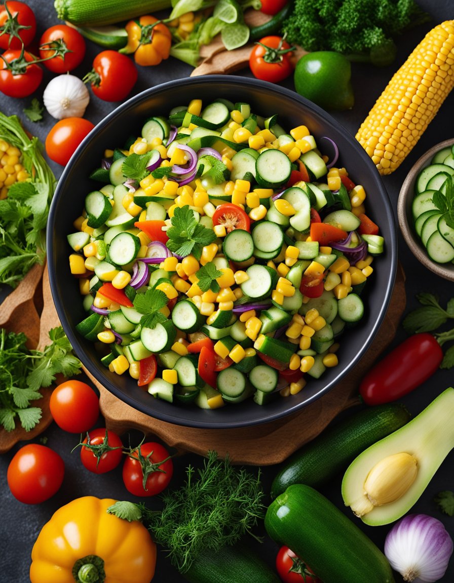 Sweet and Sour Zucchini Corn Salad: A Melody of Freshness and Culinary Delight
