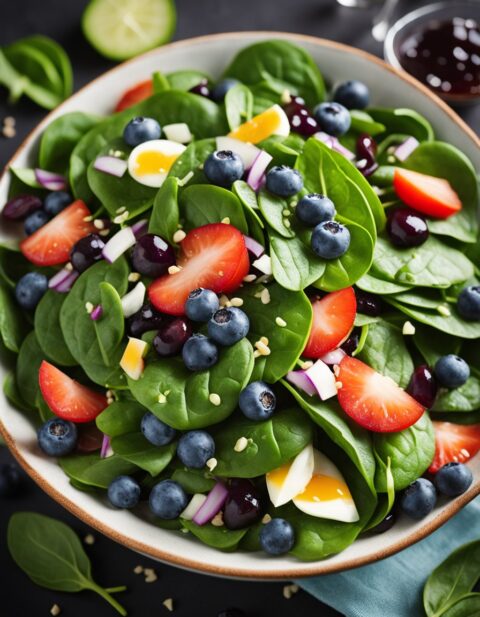 Spinach Blueberry Superfoods Salad